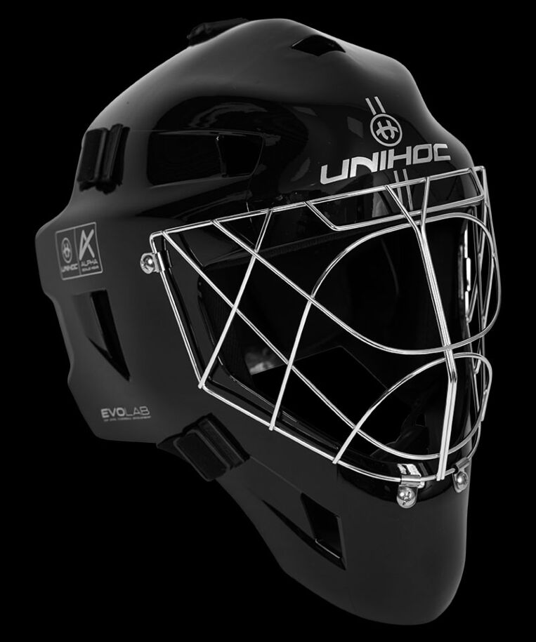 unihoc Goaliemaske ALPHA PRIME EVOLAB black/silver