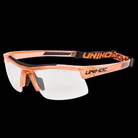 unihoc Sportbrille Energy Kids crystal orange/schwarz