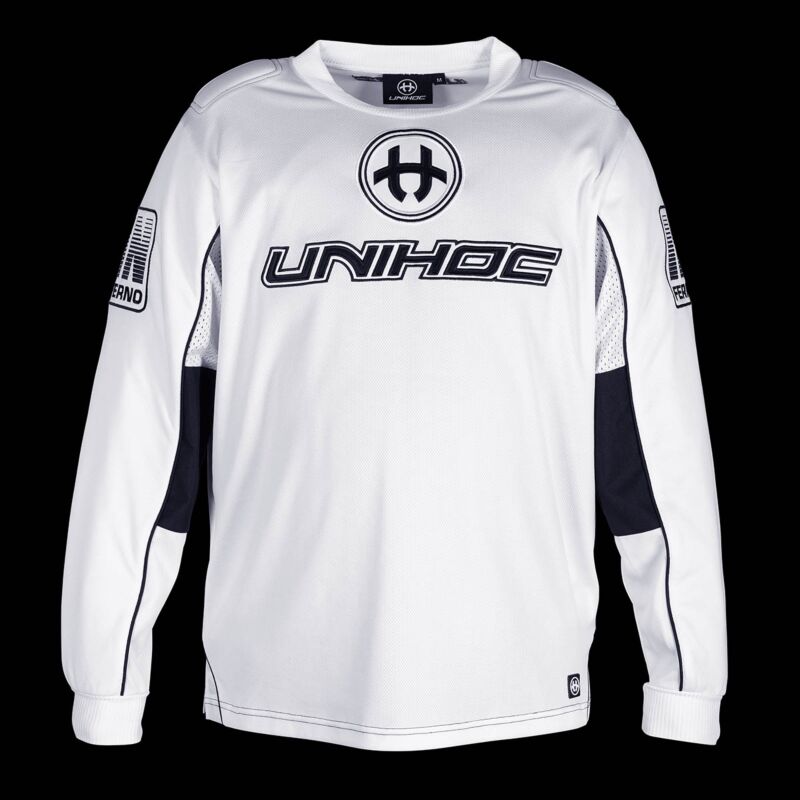 unihoc Goaliepullover Inferno Junior all white unihoc Goaliepullover Inferno Junior all white