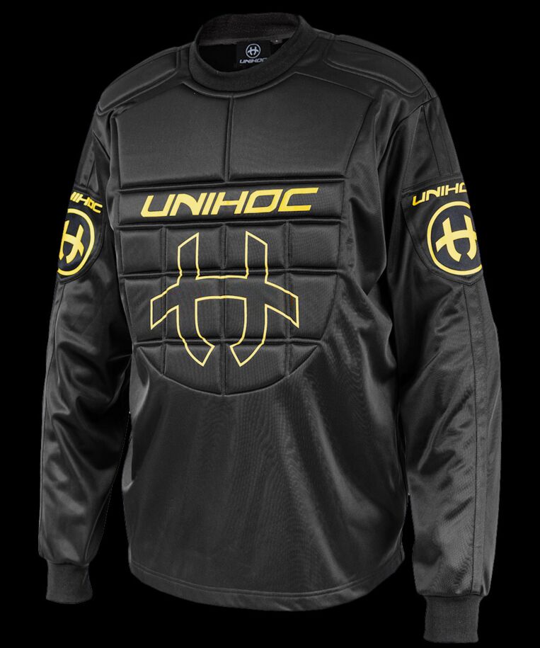 unihoc Goaliepullover Shield LTD EDT Junior schwarz/gold unihoc Goaliepullover Shield LTD EDT Junior schwarz/gold