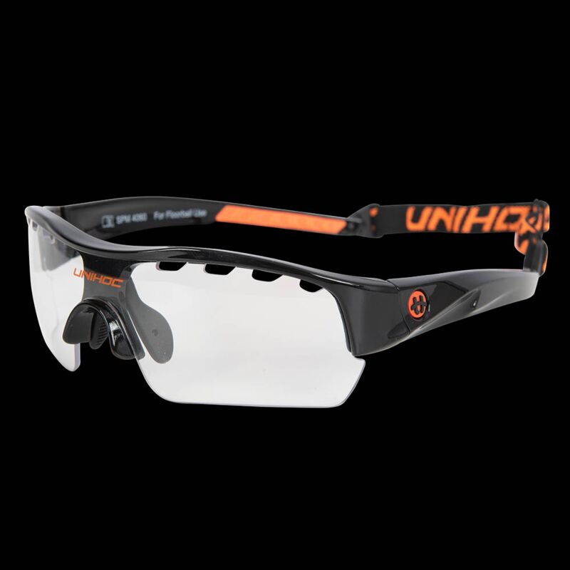 unihoc lunettes de sport Victory junior noir/orange néon