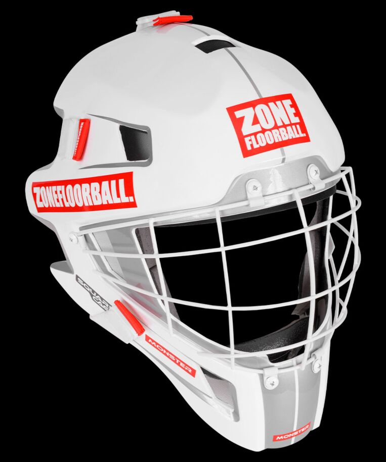 Zone Goaliemaske Monster Square Cage weiss/rot