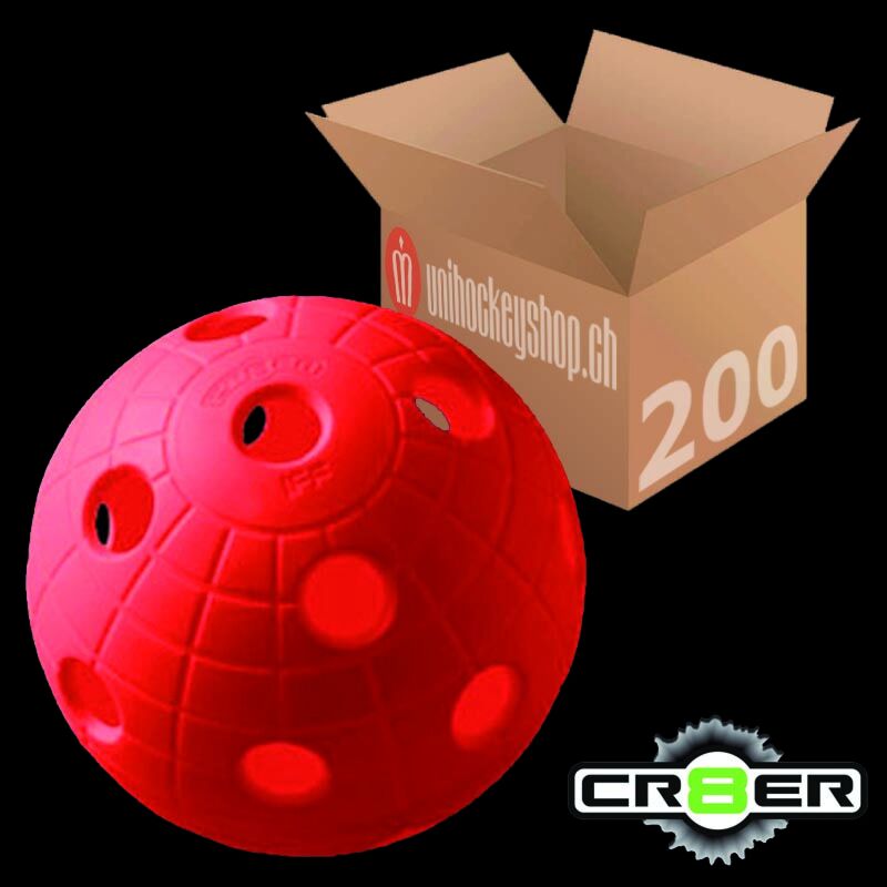 unihoc Balle de match CR8ER rouge (Lot de 200)