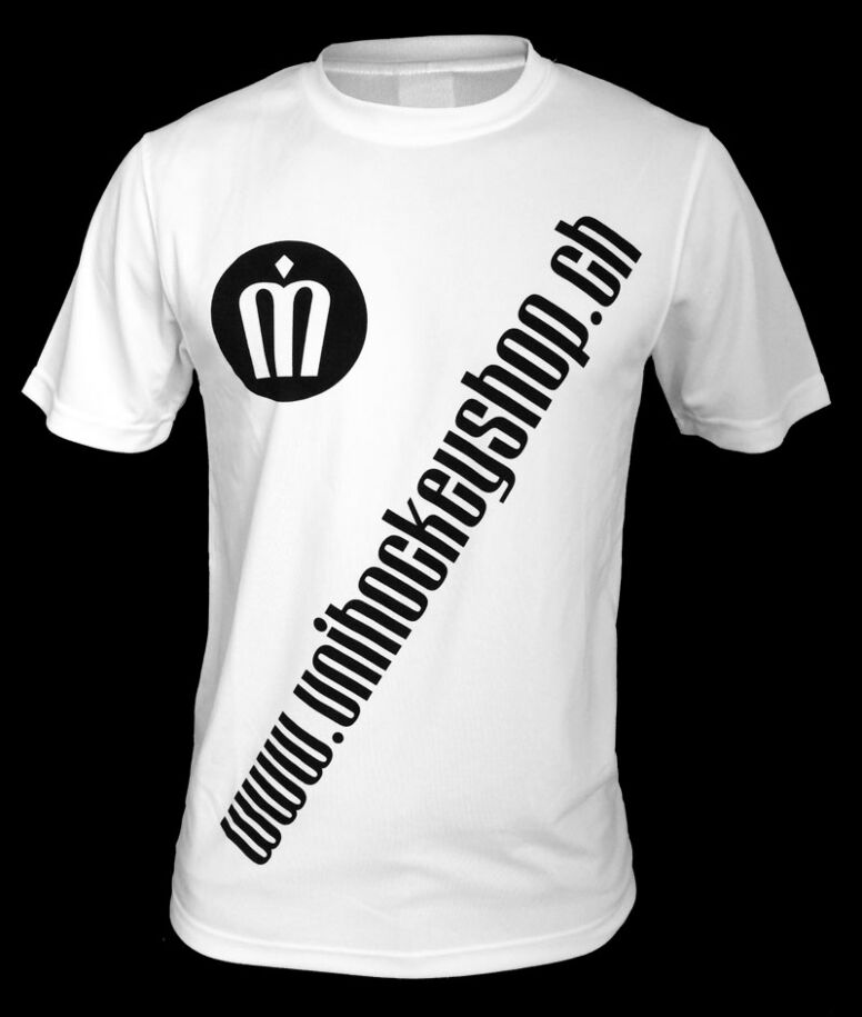 unihockeyshop.ch T-Shirt Badge Promo blanc